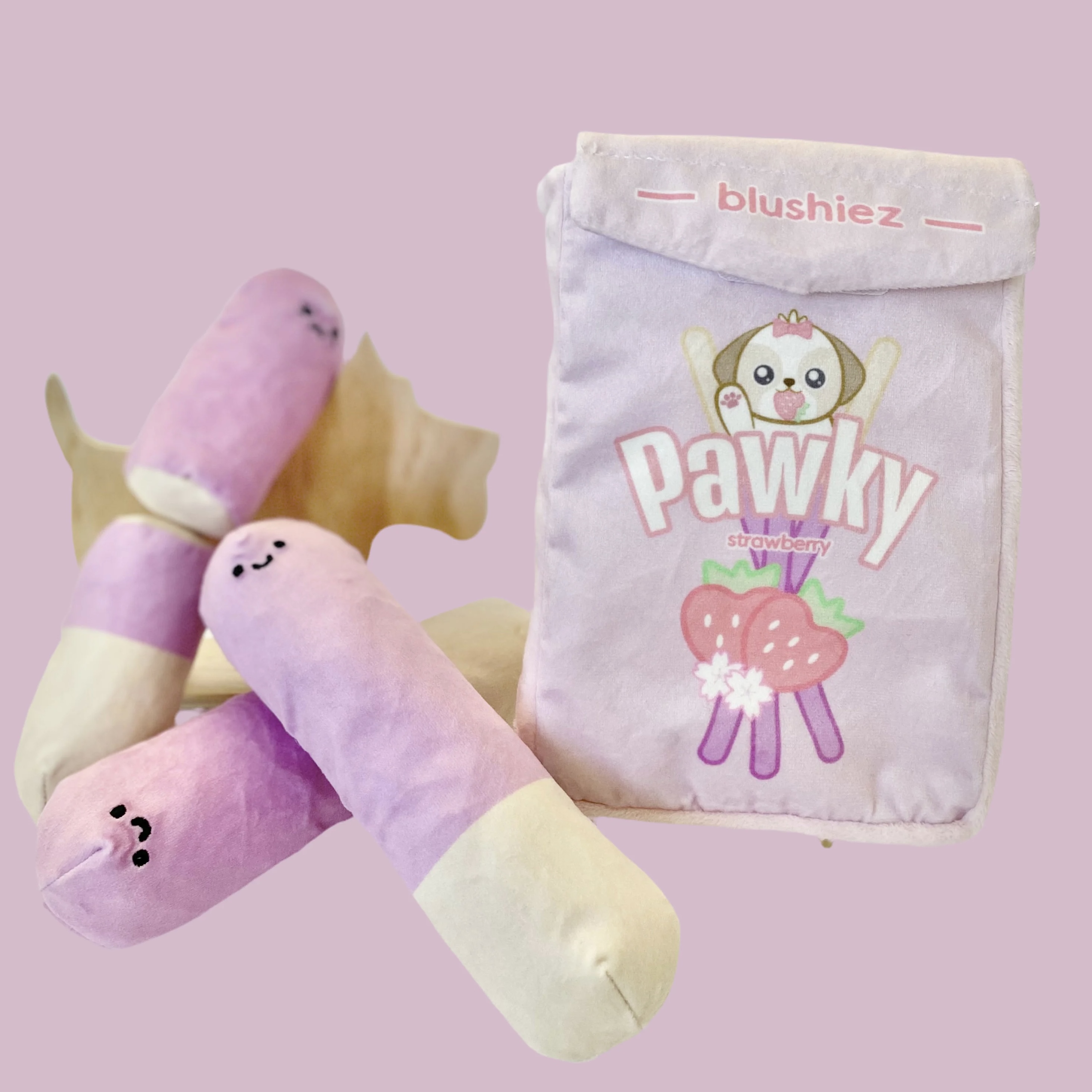 Blushiez Interaktivní hračka pro psy Jahodové pawky
