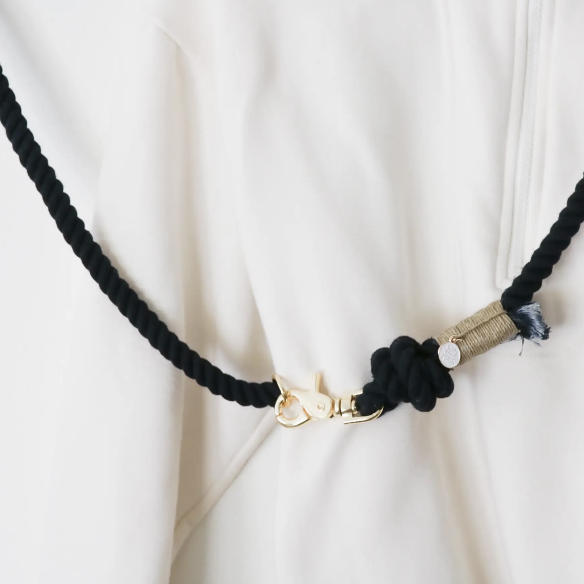 Furlou Nastavitelné vodítko pro psa provazové midnight black