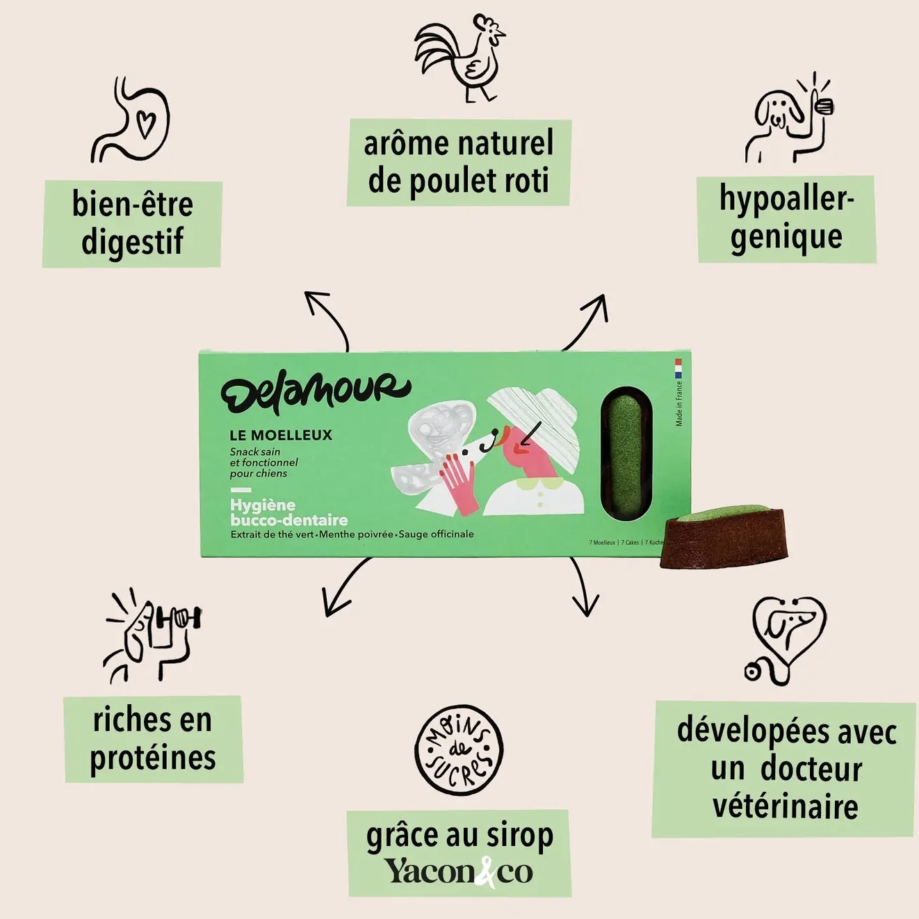 Delamour Pamlsky pro psy podporující dentální hygienu
