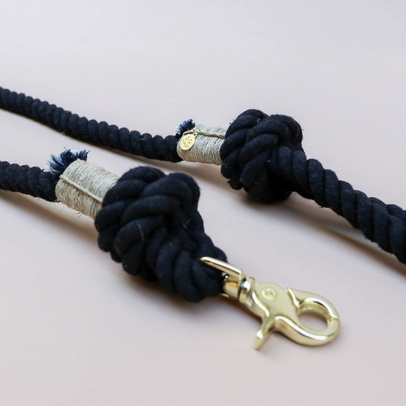 Furlou Nastavitelné vodítko pro psa provazové midnight black