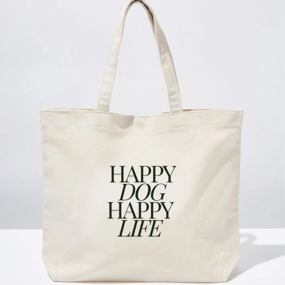 Happy dog Happy life taška Tote bag