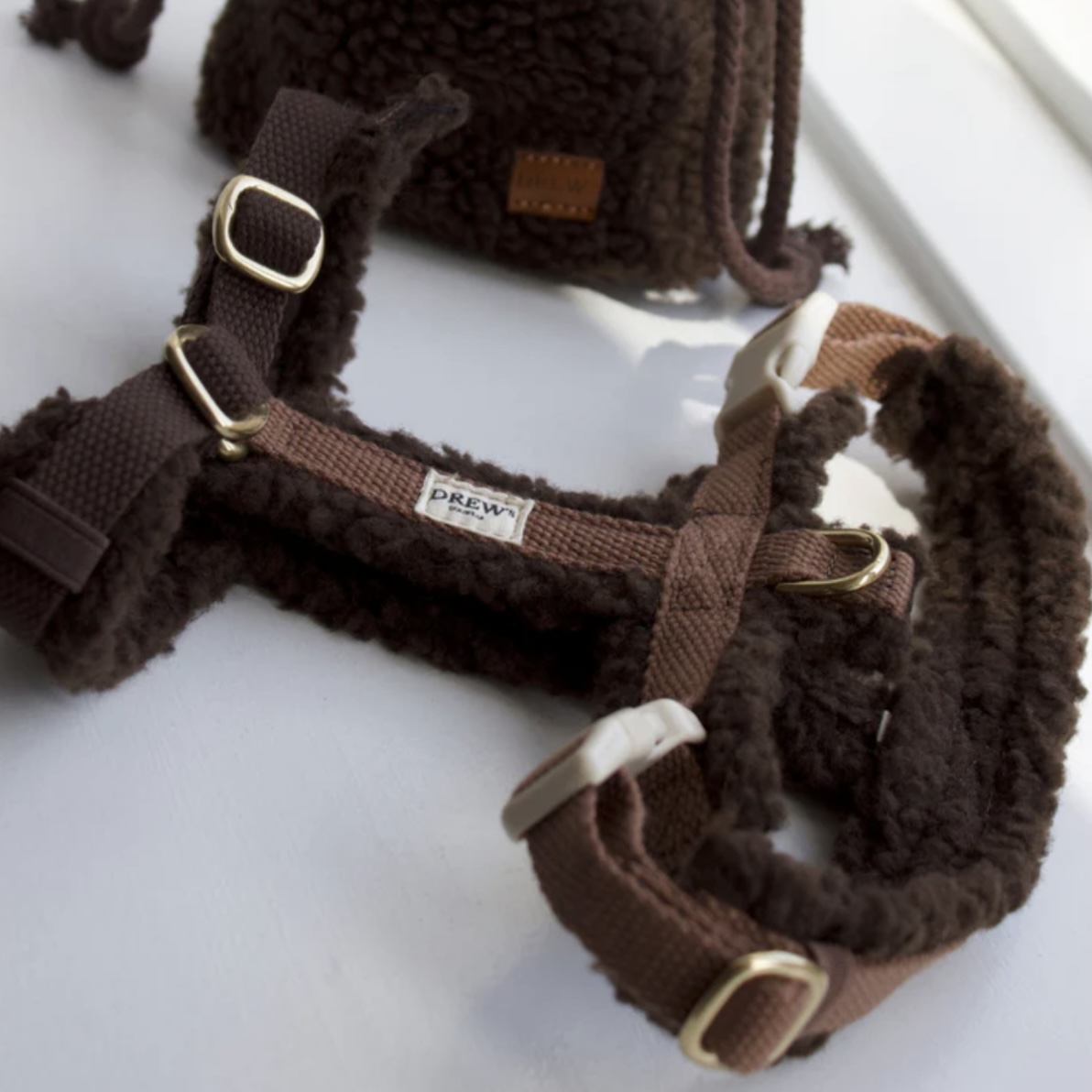 Drew’s Dogwear Teddy postroj pro psa hnědý