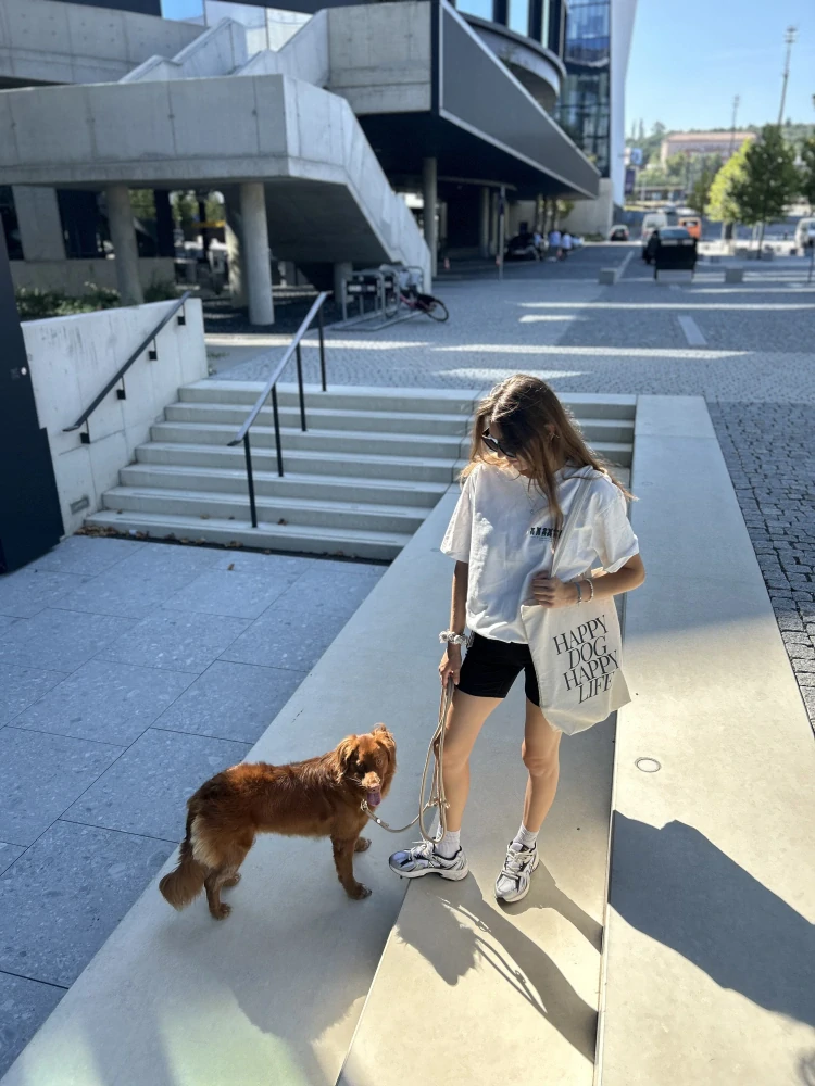 Happy dog Happy life taška Tote bag