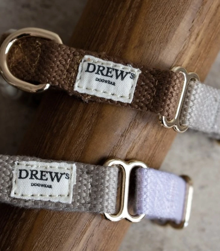 Drew’s Dogwear Cortado obojek pro psa béžovo hnědý