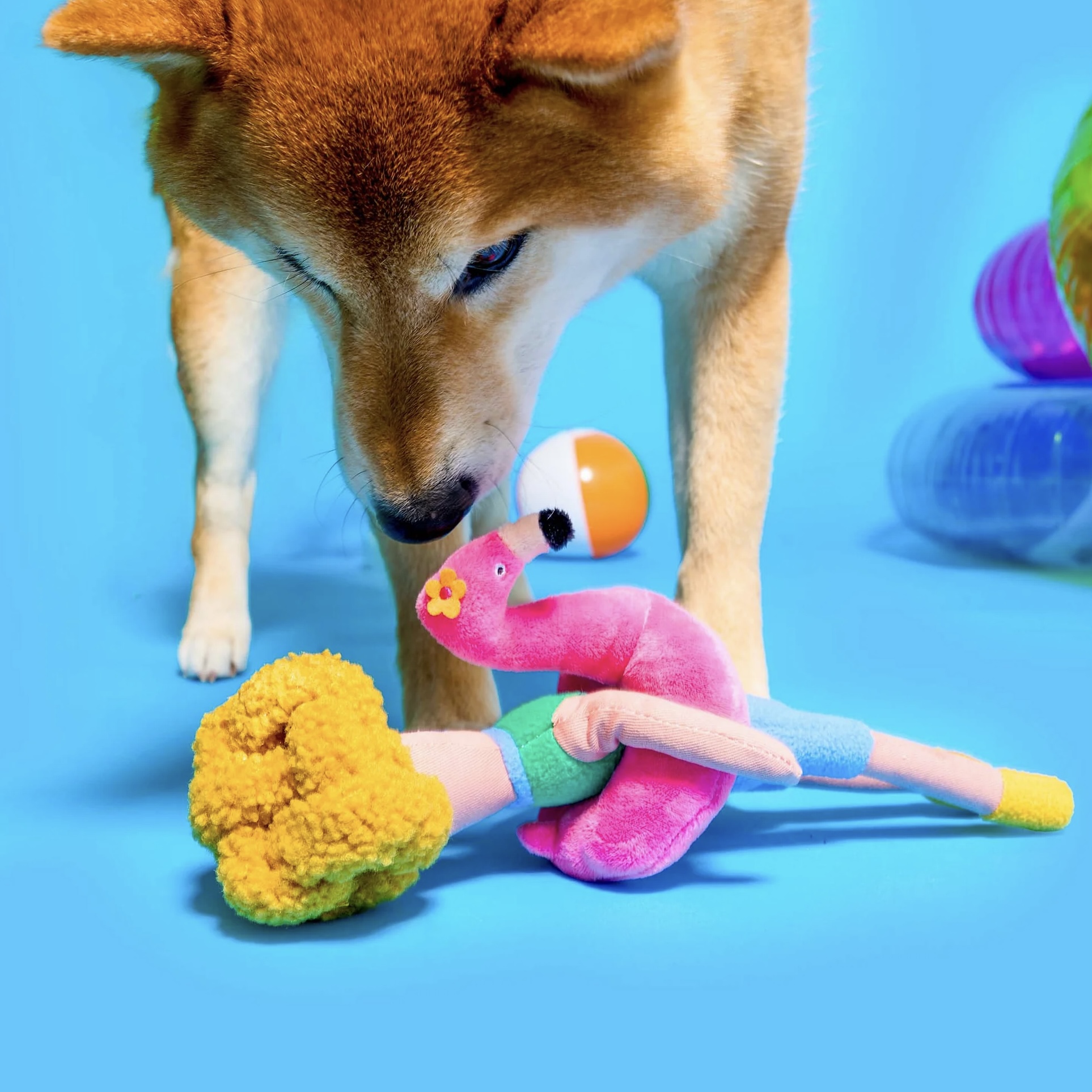Furryfolks Interaktivní hračka pro psy Hooman Flamingo