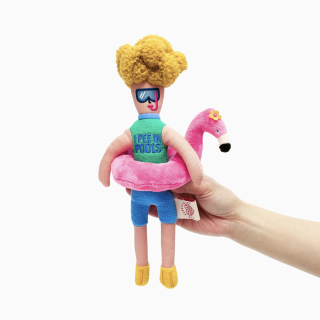 Furryfolks Interaktivní hračka pro psy Hooman Flamingo